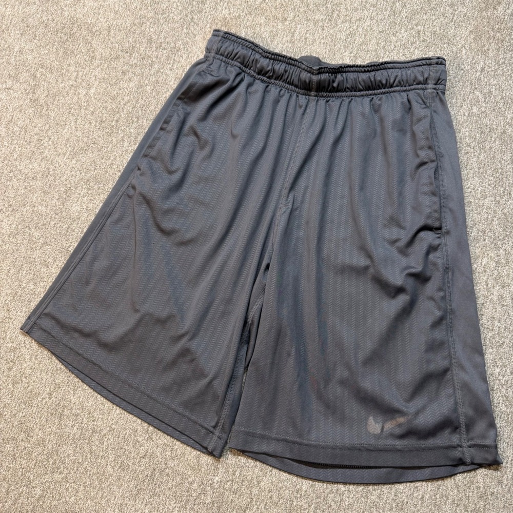 Nike Dri-FIT Mens Basketball Shorts Grey Chevron Pattern Size Small 1306